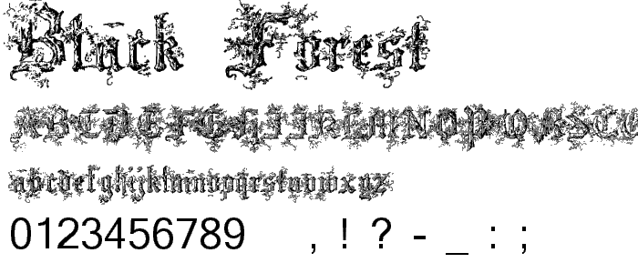 Black Forest font